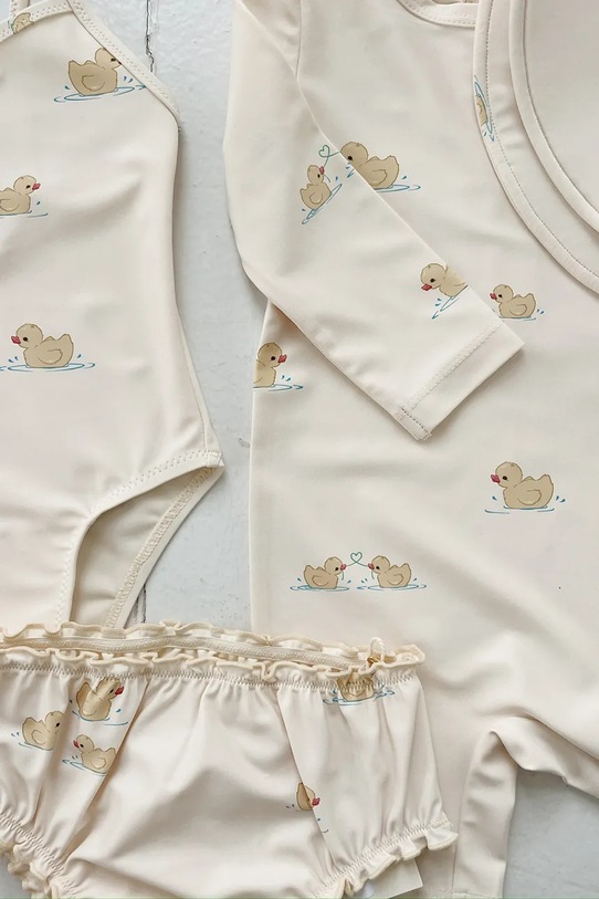 Fanga Fontana kombinezon kąpielowy niemowlęcy COMO SWIM ONESIE GRS beżowy FA100075