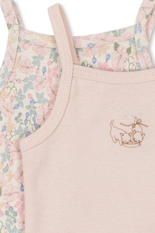 Момиче Fanga Fontana боди за бебе от памук FIO 2 PACK STRAP BODY OCS 2 броя FA100065 розов