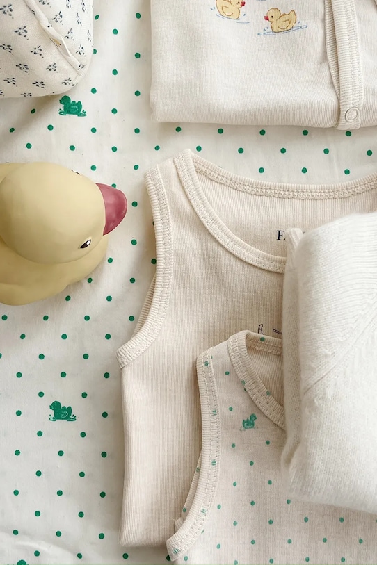 Fanga Fontana боди за бебе от памук FIO 2 PACK SL BODY OCS 2 броя FA100063 бежов