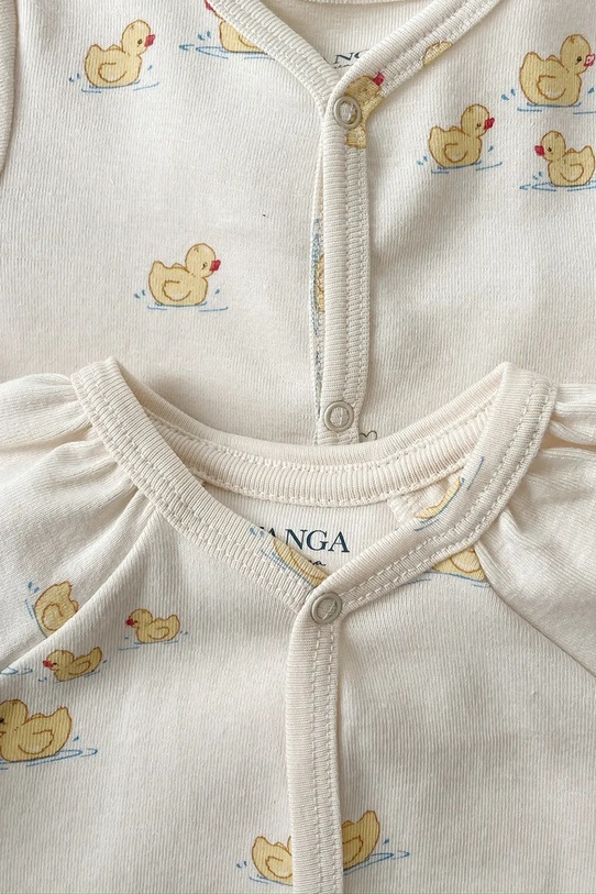 BIMBA Fanga Fontana rampers per bambini in cotone BELLO DUE ONESIE OCS FA100070 beige