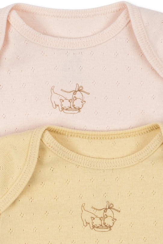 Момче Fanga Fontana боди за деца от памук PERLA 2 PACK SS BODY OCS 2 броя FA100079 жълт