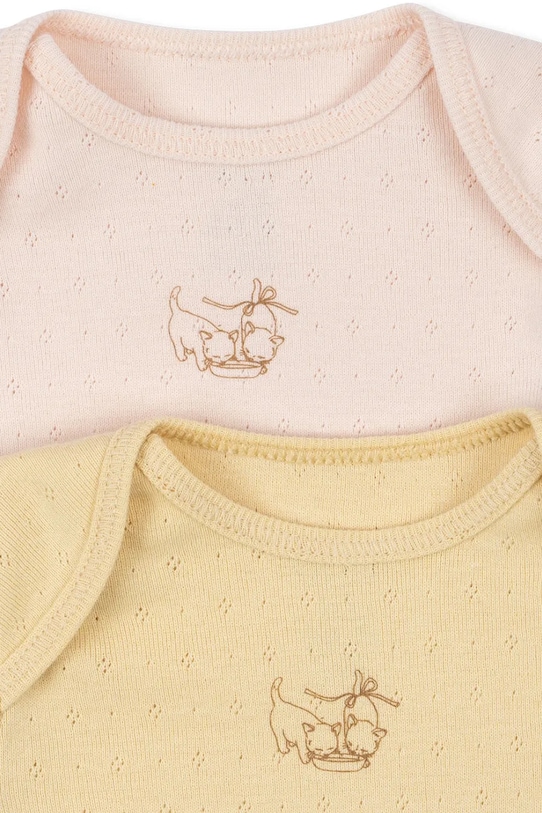 Момче Fanga Fontana боди за деца от памук PERLA 2 PACK SS BODY OCS 2 броя FA100079 жълт