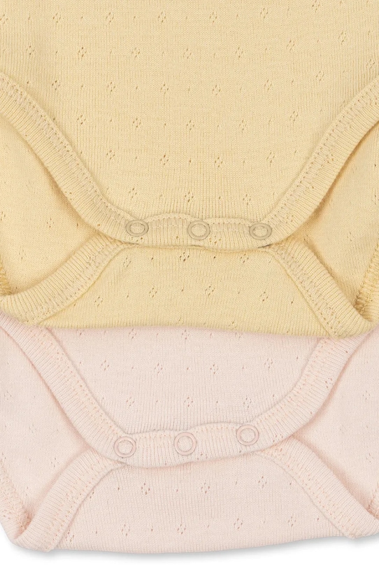 Fanga Fontana боди за деца от памук PERLA 2 PACK SS BODY OCS 2 броя жълт FA100079