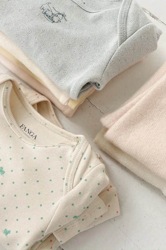 Fanga Fontana боди за бебе от памук BELLO DUE LS BODY OCS FA100082