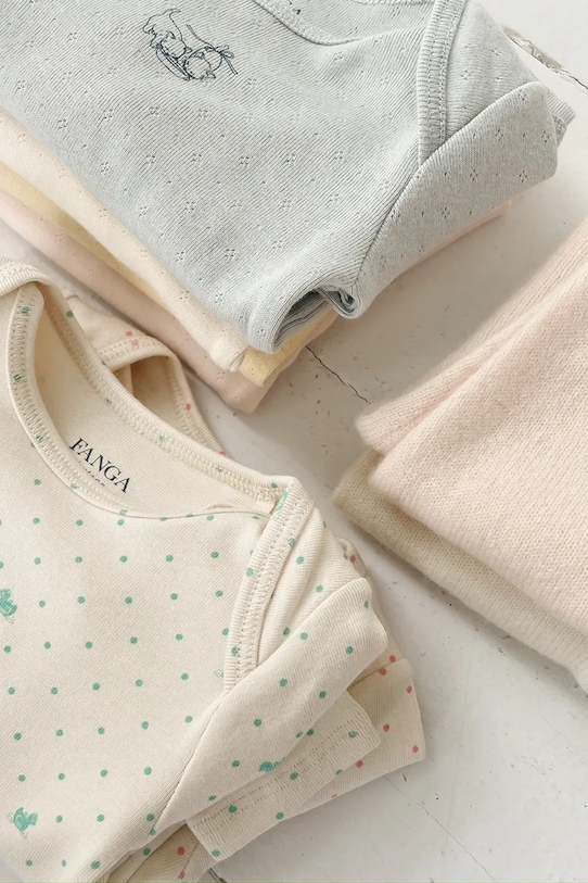 Fanga Fontana боди за бебе от памук BELLO DUE LS BODY OCS FA100082