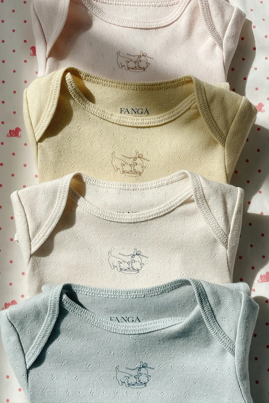 Fanga Fontana боди за бебе от памук PERLA 2 PACK LS BODY OCS 2 броя FA100084