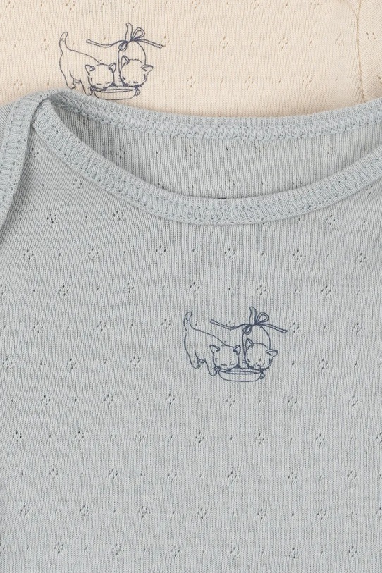 Момче Fanga Fontana боди за бебе от памук PERLA 2 PACK LS BODY OCS 2 броя FA100084 бежов