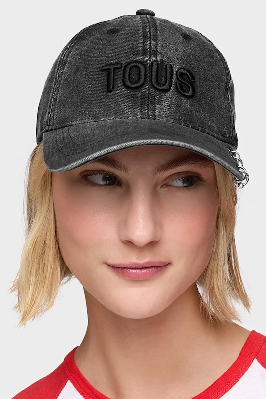 Tous czapka z daszkiem damska bawełniana czarny 2002376151