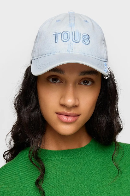 Tous czapka z daszkiem damska bawełniana niebieski 2002376133