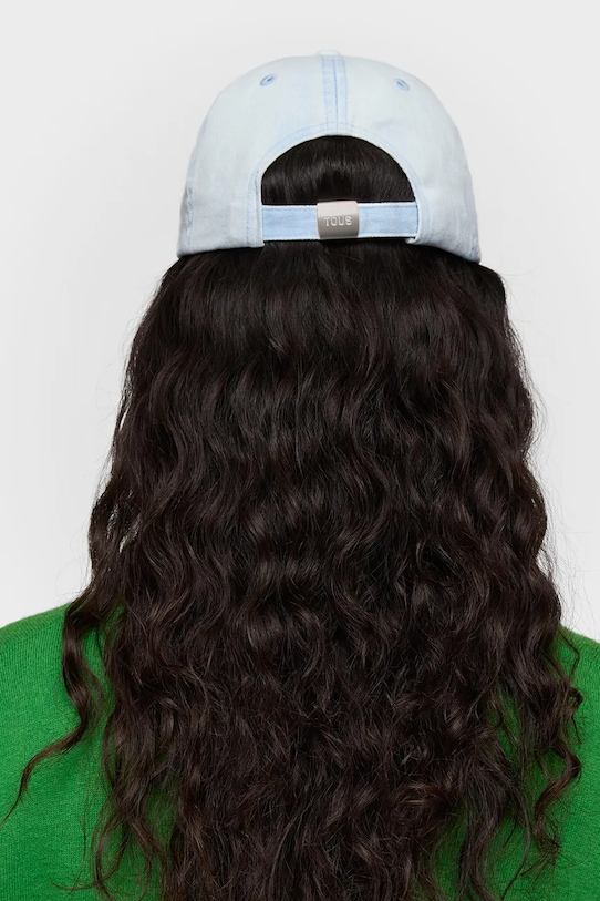 Tous czapka z daszkiem damska bawełniana 2002376133 niebieski