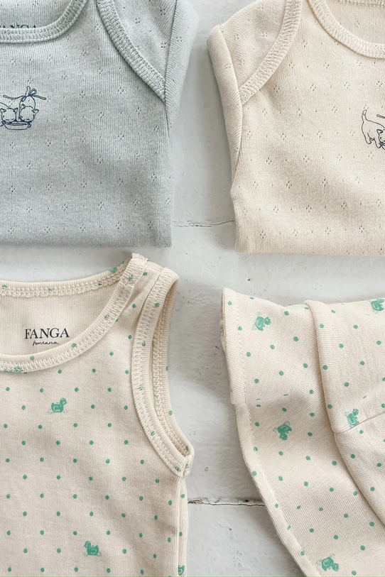 Fanga Fontana шапка за деца от памук FIO JERSEY SUN HAT OCS бежов FA100064