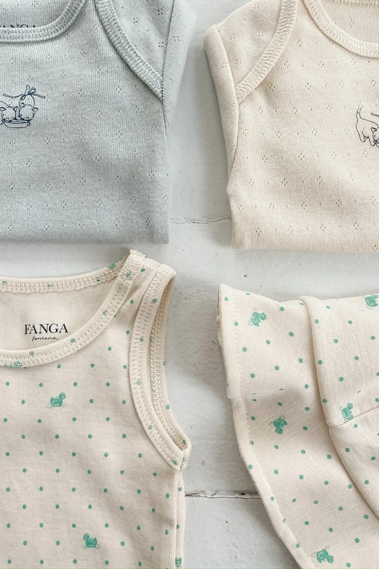 Fanga Fontana шапка за деца от памук FIO JERSEY SUN HAT OCS бежов FA100064