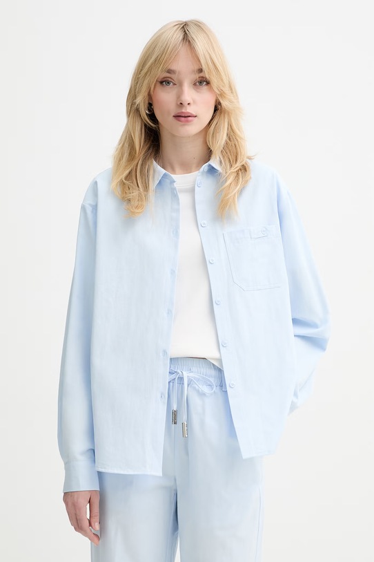 Silvian Heach koszula bawełniana BEALOR bawełna niebieski GPP26091CA