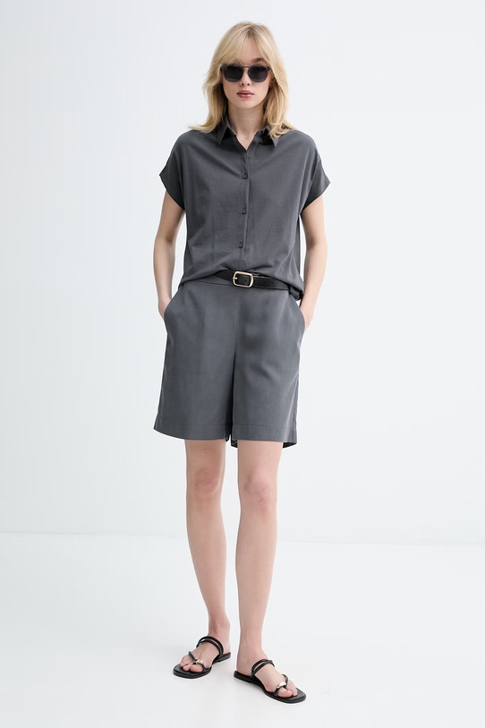 Marc O'Polo koszula damska bawełniana 5000014208 szary ZS26