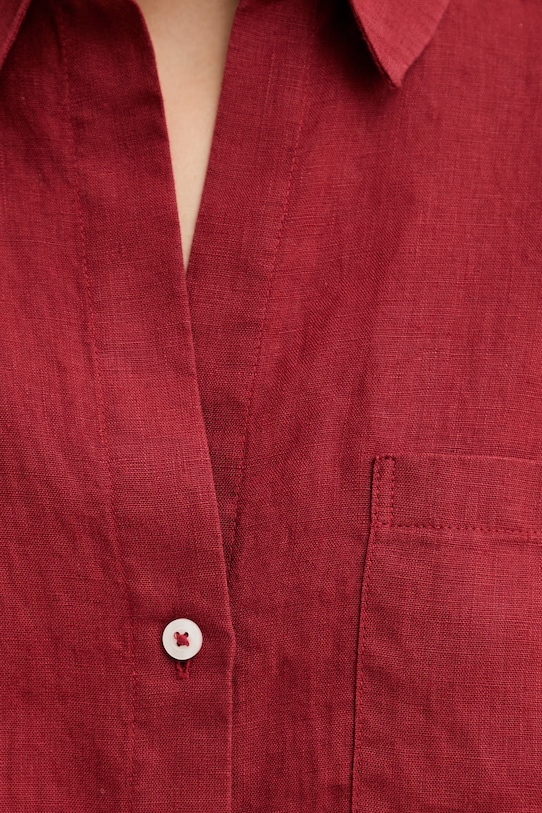 Marc O'Polo košile dámská lněná 5000014059 burgundské