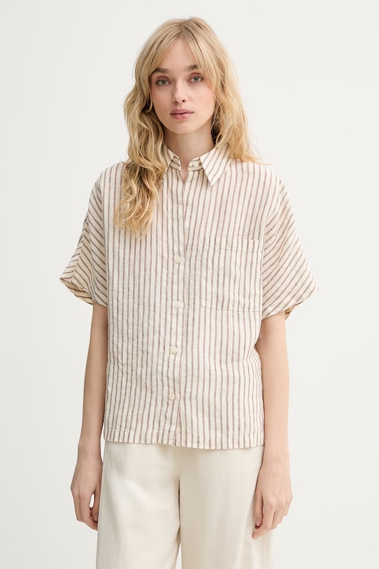 Marc O'Polo Πουκάμισο γυναικείο λινό μπεζ 5000014082