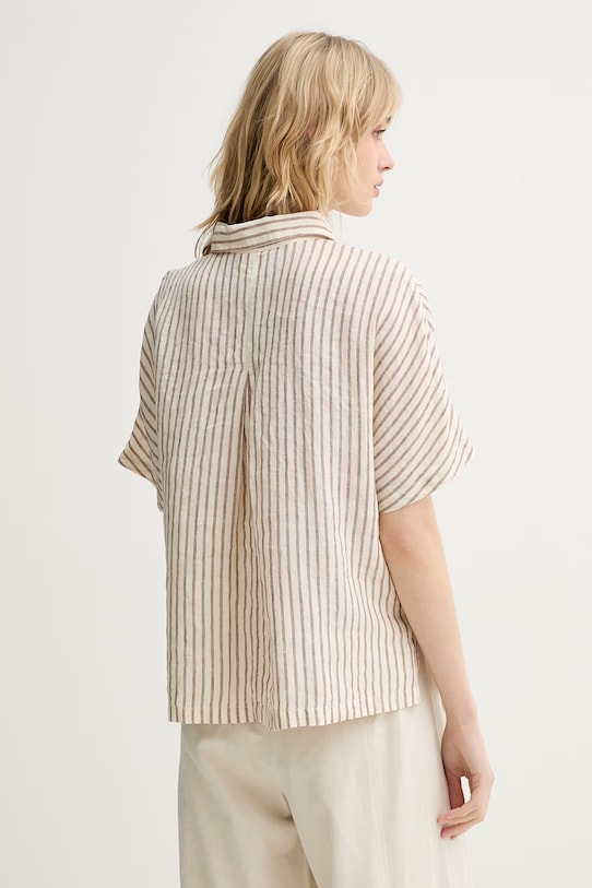 Ρούχα Marc O'Polo Πουκάμισο γυναικείο λινό 5000014082 μπεζ