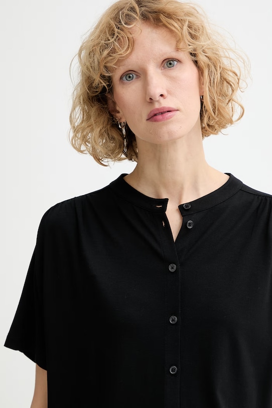 Marc O'Polo košeľa dámska s viskózou čierna 5000014087