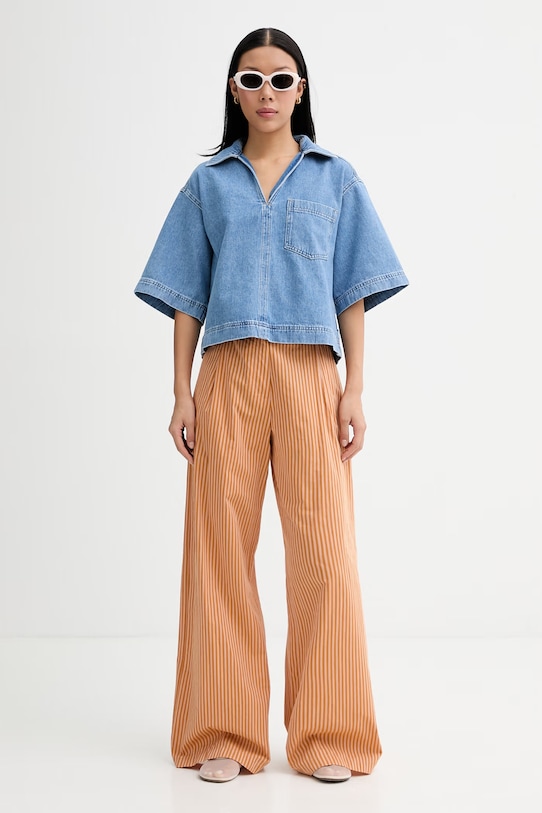 Marc O'Polo bluzka damska jeansowa 5000009805 niebieski ZS26