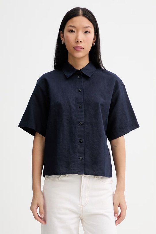 Marc O'Polo safari košile dámská se lnem námořnická modř 5000009839