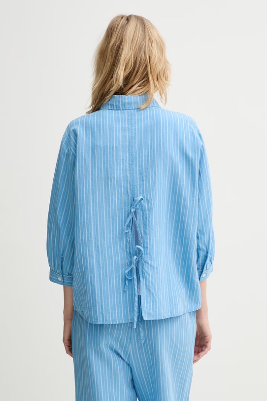 Odzież Marc O'Polo koszula damska z lnem 5000011095 niebieski
