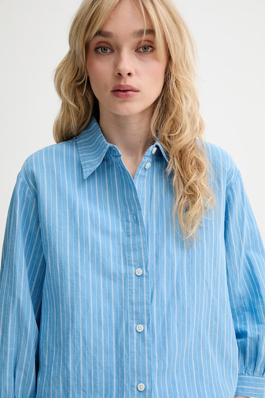 Marc O'Polo koszula damska z lnem niebieski 5000011095