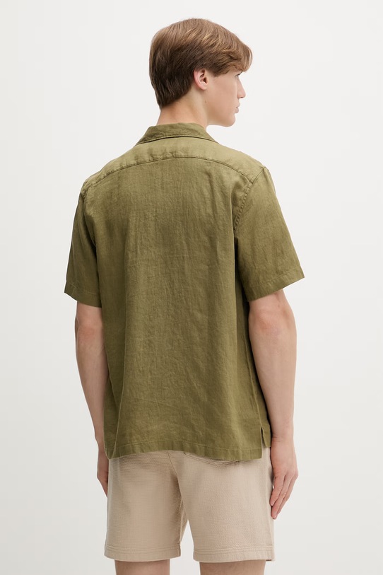 Odzież Marc O'Polo koszula męska lniana 5000013939 zielony