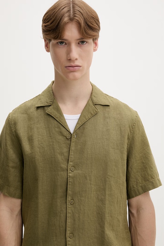Marc O'Polo koszula męska lniana zielony 5000013939