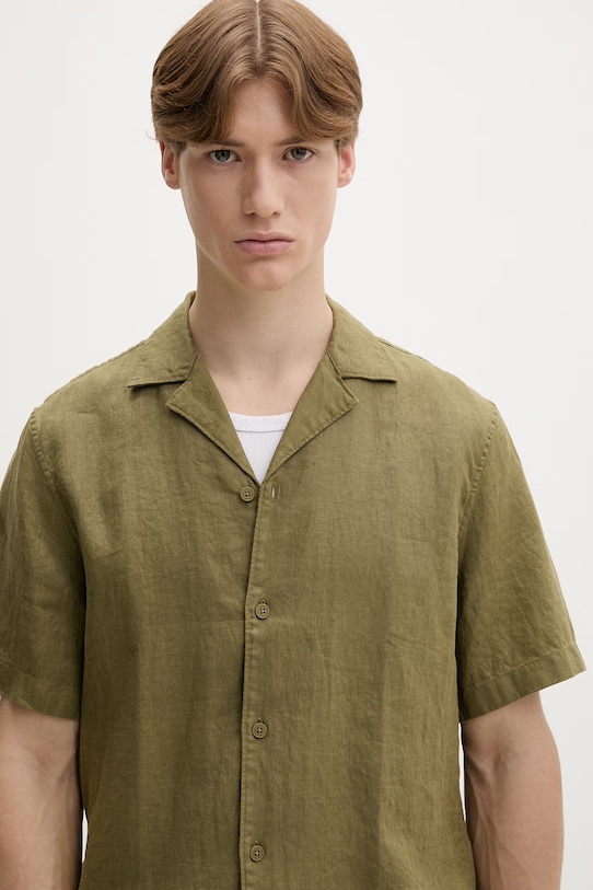 Marc O'Polo koszula męska lniana zielony 5000013939