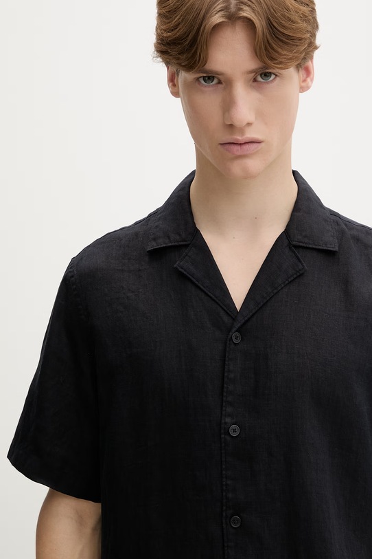Marc O'Polo koszula męska lniana czarny 5000013939