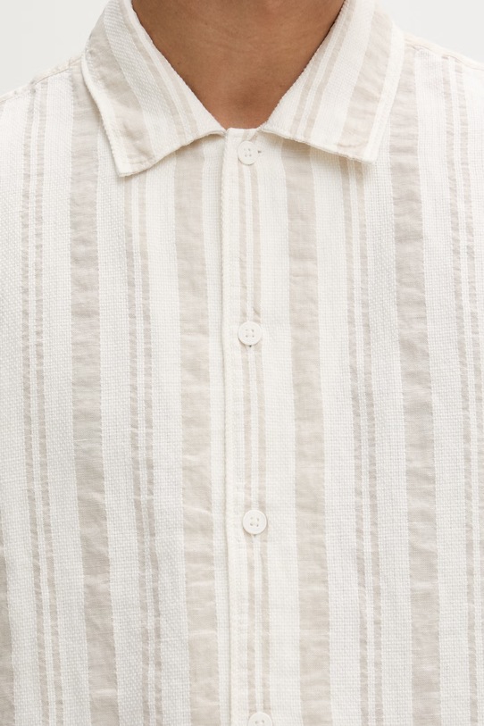 Marc O'Polo koszula męska z lnem 5000013940 beżowy