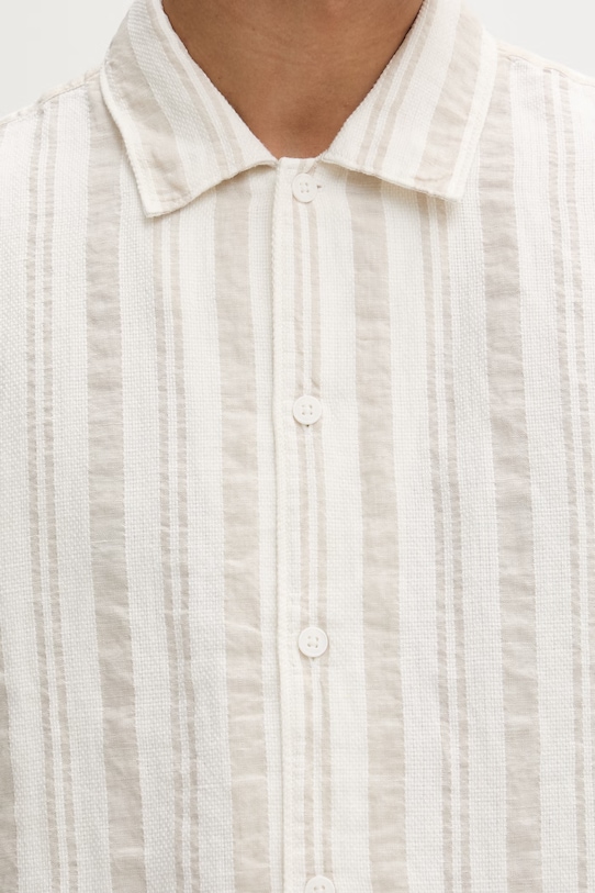 Marc O'Polo koszula męska z lnem 5000013940 beżowy