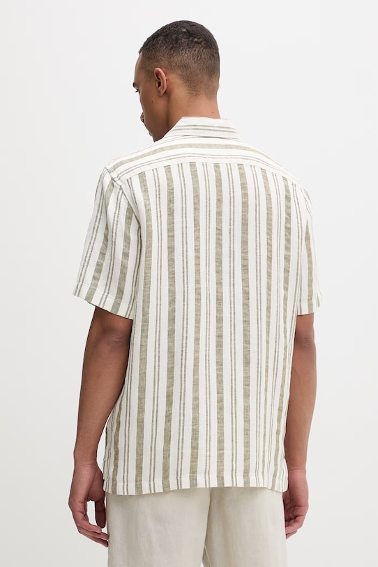 Odjeća Marc O'Polo košulja za muškarce s lanom 5000013940 zelena