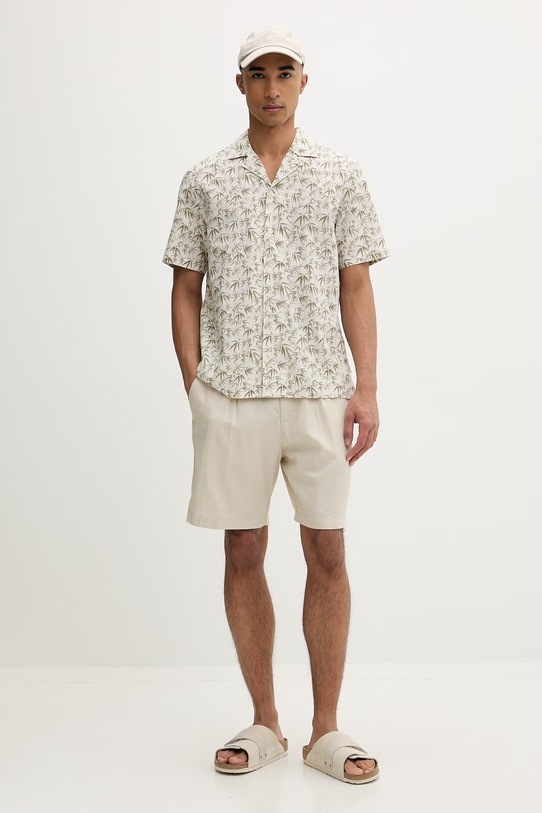 Marc O'Polo koszula męska bawełniana 5000013941 beżowy ZS26