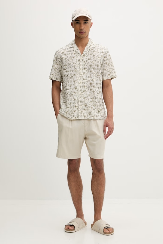 Marc O'Polo koszula męska bawełniana 5000013941 beżowy ZS26