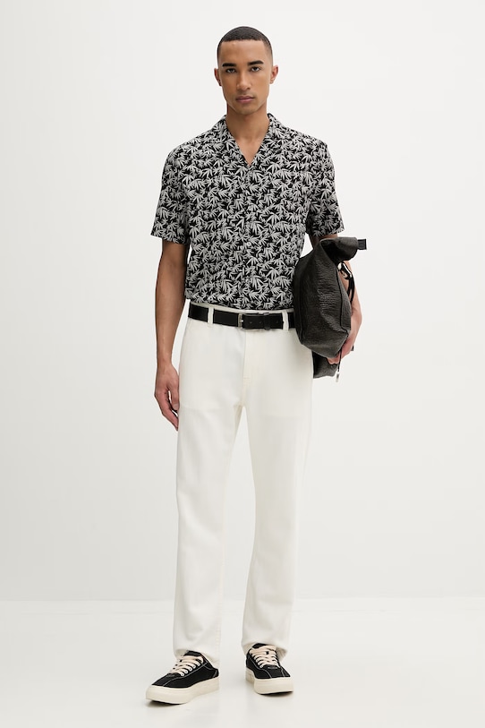 Marc O'Polo koszula męska bawełniana 5000013941 szary ZS26