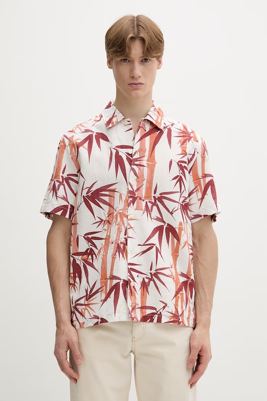 Marc O'Polo koszula męska z dodatkiem lnu biały 5000013943