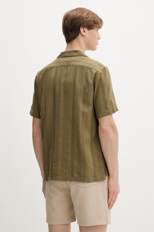 Ρούχα Marc O'Polo πουκάμισο ανδρικό βαμβακερό 5000013945 πράσινο