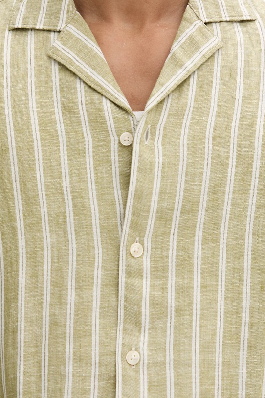 Marc O'Polo koszula męska z lnem 5000013947 zielony