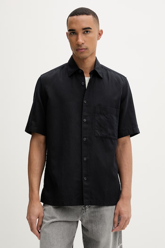 Marc O'Polo koszula męska z lyocellem czarny 5000013948