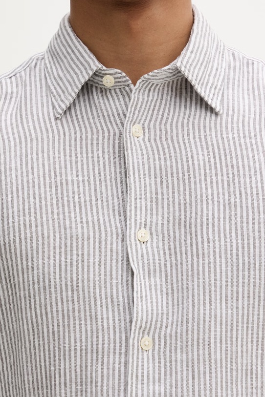 Marc O'Polo koszula męska lniana 5000013950 szary