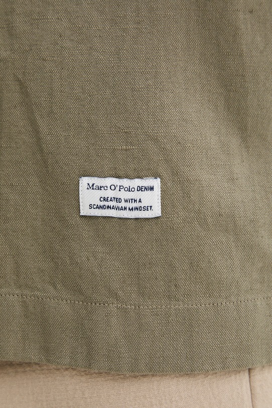 Marc O'Polo Košeľa pánska s ľanom 5000010072 zelená