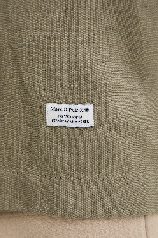 Marc O'Polo Košeľa pánska s ľanom 5000010072 zelená