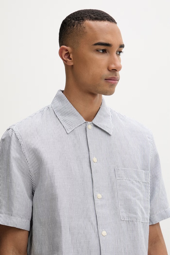 Marc O'Polo Πουκάμισο ανδρικό με λινό μπλε 5000013946