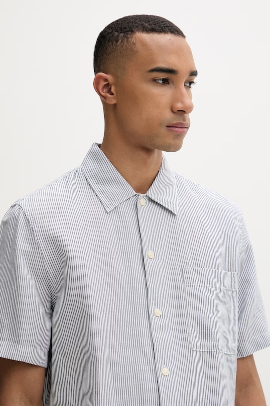 Marc O'Polo Πουκάμισο ανδρικό με λινό μπλε 5000013946