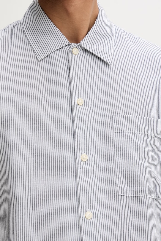 Marc O'Polo Πουκάμισο ανδρικό με λινό 5000013946 μπλε