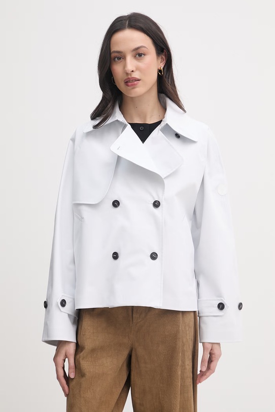 Save The Duck krótki trencz damski GARBO biały D32665W.GRIN22