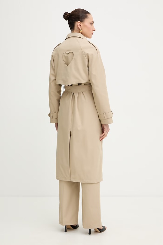 Odzież Silvian Heach trencz damski bawełniany SPEGIOM CVP26026TR beżowy