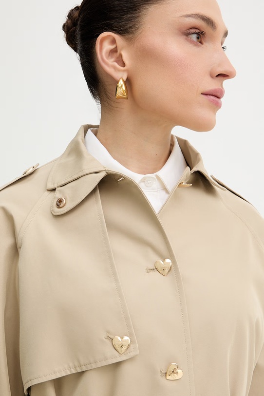 Silvian Heach trencz damski bawełniany SPEGIOM beżowy CVP26026TR