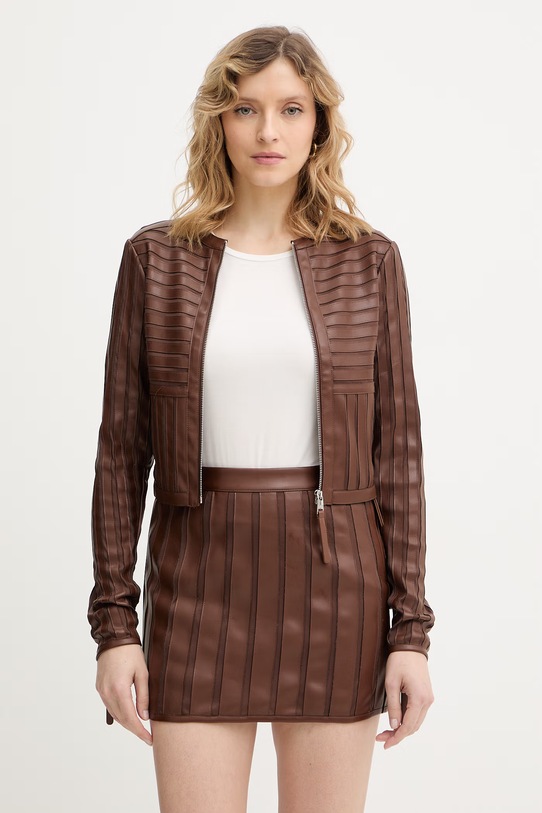 Silvian Heach kurtka EVAS brązowy GPP26079GB